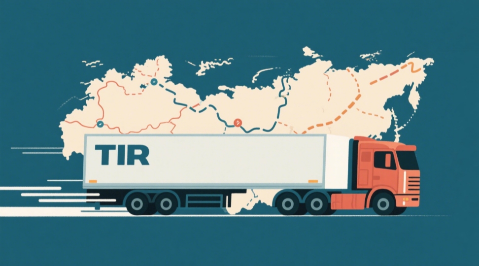 3pl russia map showing China to Russia road and rail routes via Central Asia