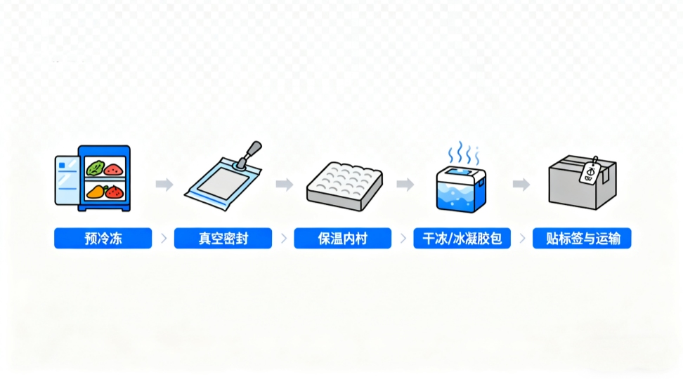packing-checklist-infographic Infographic packing checklist for shipping frozen and perishable food